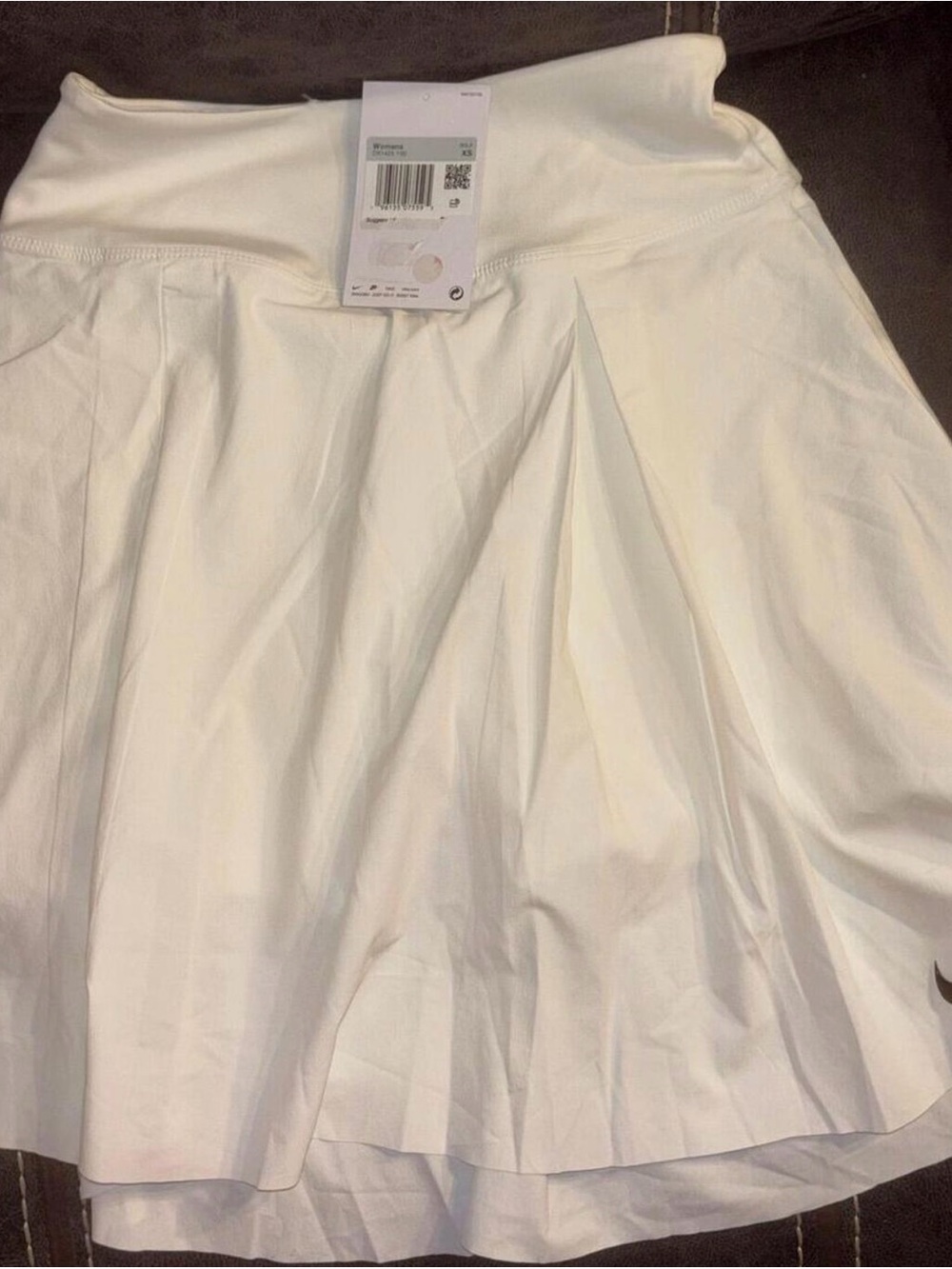 Nike Dri-FIT Golf Skort White Pleated Athletic Tennis Skirt XS NWT
